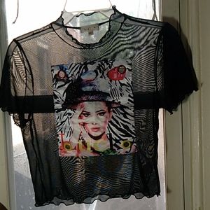 Mesh crop top size M